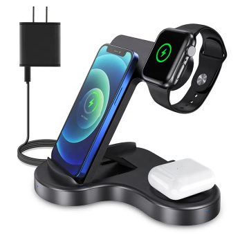 Trending 3-in-1 Multifunction Fast Wireless Charger - 15W 10W 7.5W Phone Charging Station