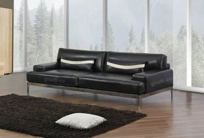 Kuka black leather sofa