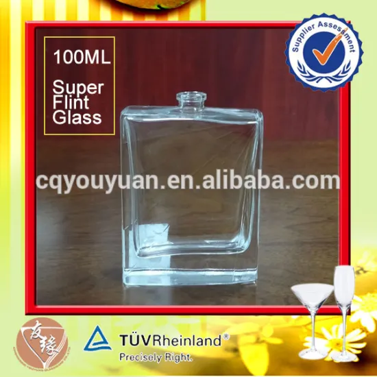 Fancy square flask 100ml mens perfume bottles