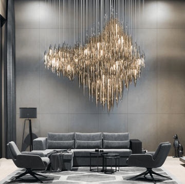Lampadario di cristallo moderno per Villa