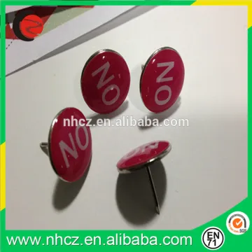 NO Design Shaped Customs Push Pin