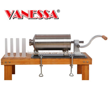 8lbs Stainless Steel Sausage filler Horizontal Type meat/vegetable filler