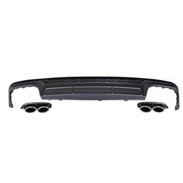 A6 Class S6 Rear Diffuser with Plastic Tips - S6 S-line Rear Lip for AUDI