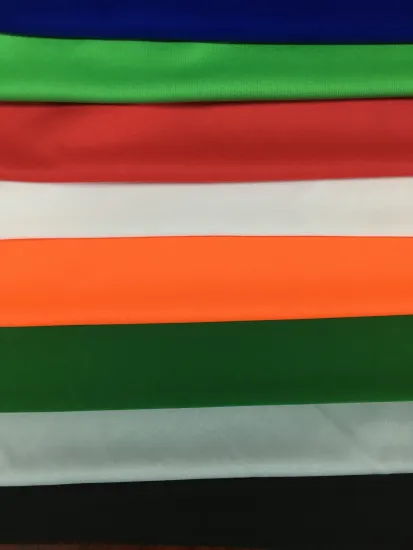 100% polyester plain dyed knitted interlock fabric