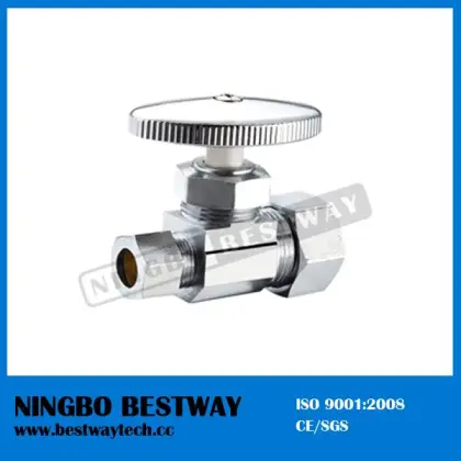 Oval knurled handle compression x compression angle valve