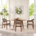 Cadeira de jantar interior de luxo nórdico estofado em casa moderna minimalista de negociação hotel de couro de couro macio cadeira de restaurante