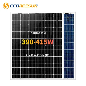 Ecoreesun 2.0Mm Single Layer Coated Tempered Glass Solar Panel 410W 400W 390W for Home