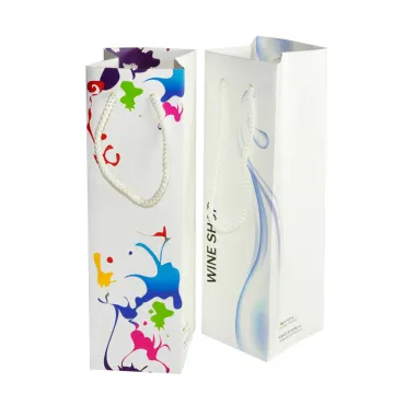 Stripe Paper shopping gift Bags with Handles