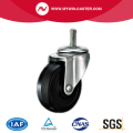 Βιομηχανικοί τροχίσκοι Plate Swivel Black Rubber Light Duty