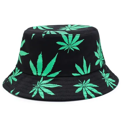 Wholesale maple Leaf Printed Bucket Hat