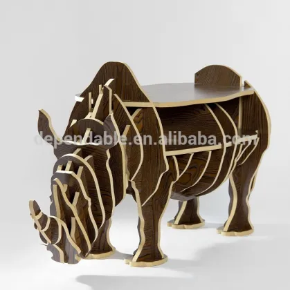 animal bookcase wood