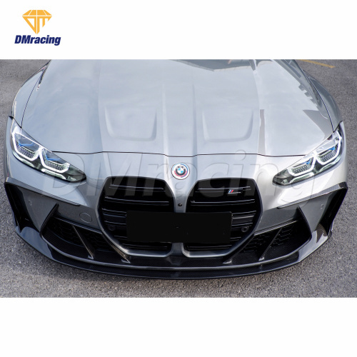 PT Style Dry Carbon Fiber Front Bumper Canards for BMW M3/M4 G8X/G80/G82/G83 2019-2023
