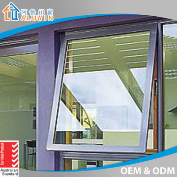 good quality single glazed aluminium top hung window with factory price