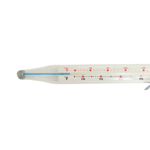 젤리 초콜렛 설탕 잼을위한 빨간 액체 알콜 유리관 사탕 온도계를 요리하는 부엌