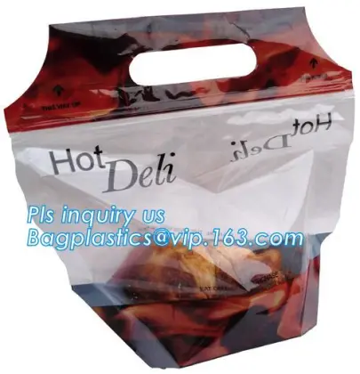 retort bag snack food bag packing film/chicken food bags, zipper laminated roasted chicken packaging bag, Chicken Packaging Pouc
