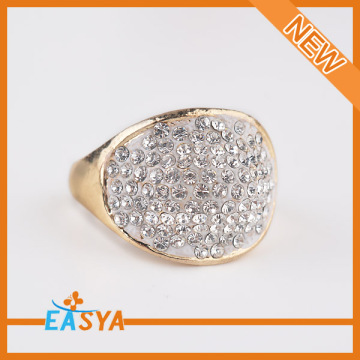 New Fashion Gold Plated White Crystal Ring Wholesale