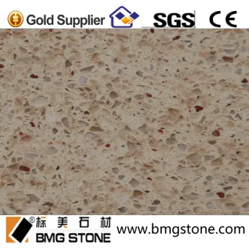 customized design beige natural quartz ledge stone corner