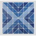 Blue triangle art wall tiles for swimming pool