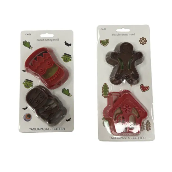 2022 New Arrival DIY 3D ABS Cookies Cutter Mould Set for Christmas and Halloween