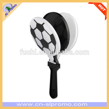 Promotional Cheap Plastic Football Design Hand Clapper