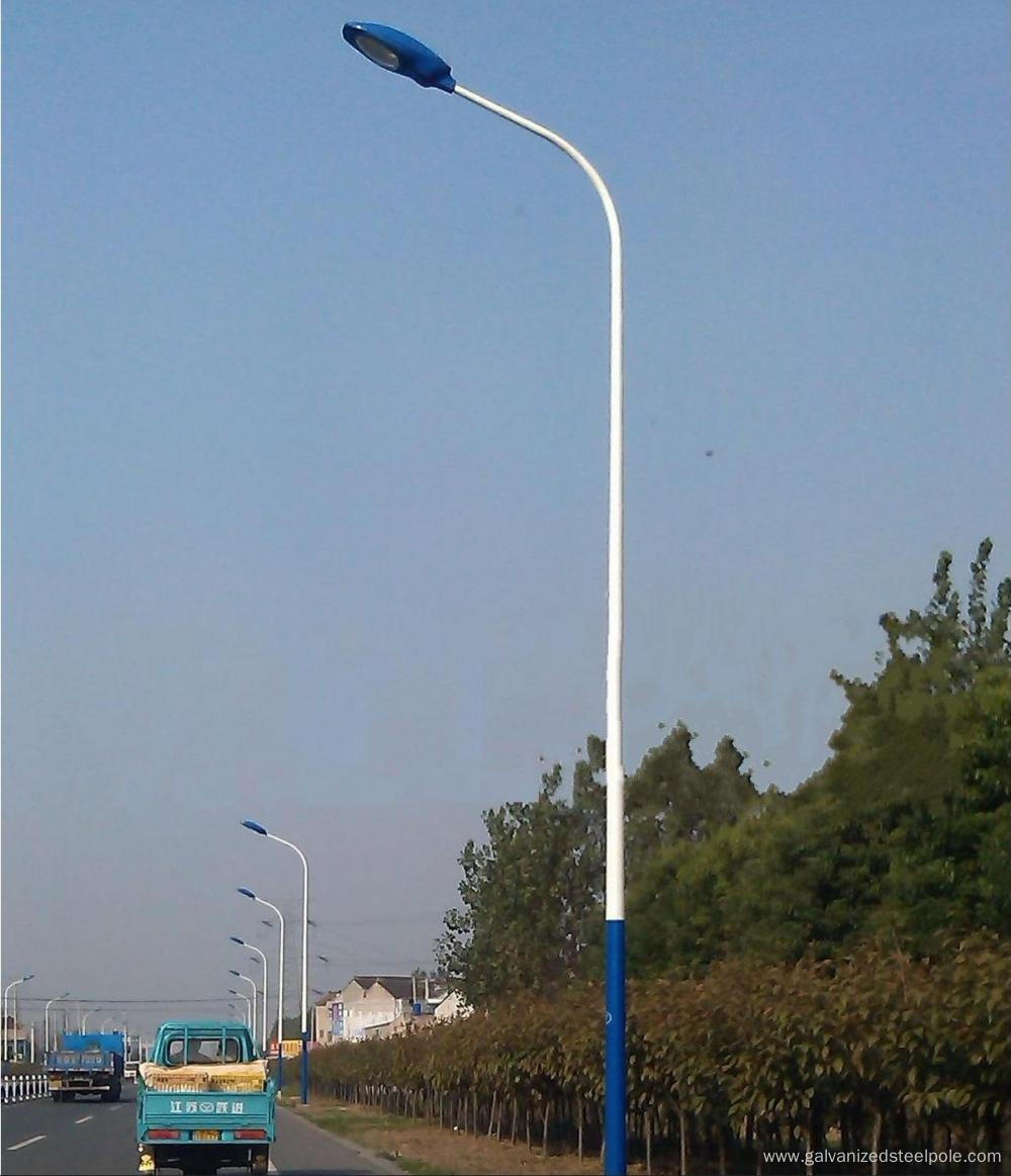 Galvanized and Powder Coating Painted Steel Lamp Pole