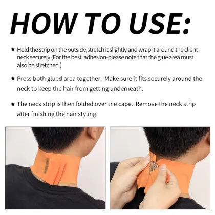 Orange Disposable Salon Haircut Neck Paper - Professional Barber Tools