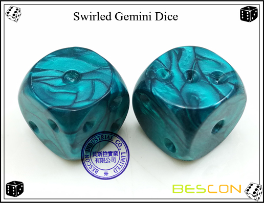 Swirled Gemini Dice-4