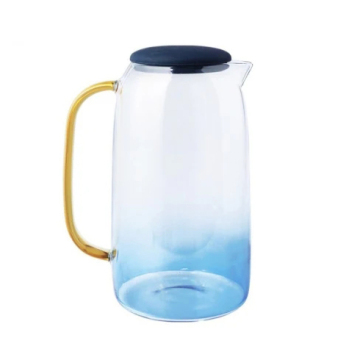 1500ml ve 300ml Cam Sürahi Seti: Kapaklı Premium Cam Su Sürahisi