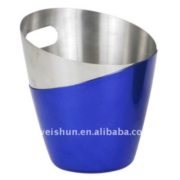 colorful round stainless steel ice bucket