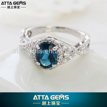 Whloesale 925 silver ring narutal oval rare gemstone ring