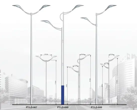 High Quality Galvanized Steel Lamp Post Lighting Pole