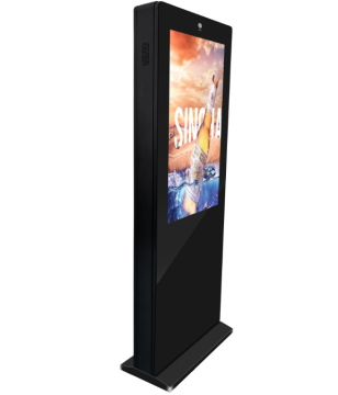 Segnaletica digitale da pavimento per esterni da 75 pollici Display pubblicitario impermeabile Controllo automatico della luminosità per progetti Smart City