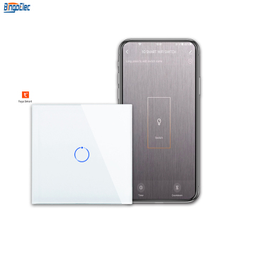 CNBINGO 1600W 1Gang WiFi Smart Touch Light Switch with Tuya Remote Control and Google Alexa App