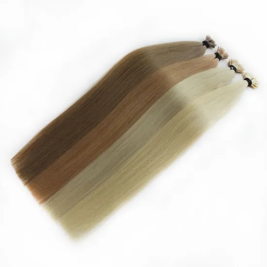 Wholesale Russian Grade 12 Extentions Pre Bonded Hair Peruvian  Straight Virgin Remy Real Hair Extensions Stick Tip Ombre