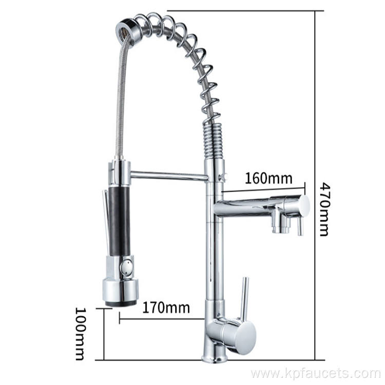 Deluxe Colorful Reliable Pull Down Kitchen Faucet Chrome