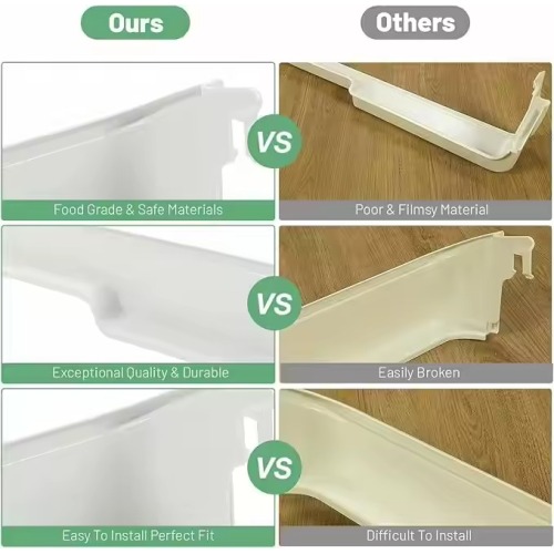 Refrigerator Door Bin Shelf White ABS Plastic
