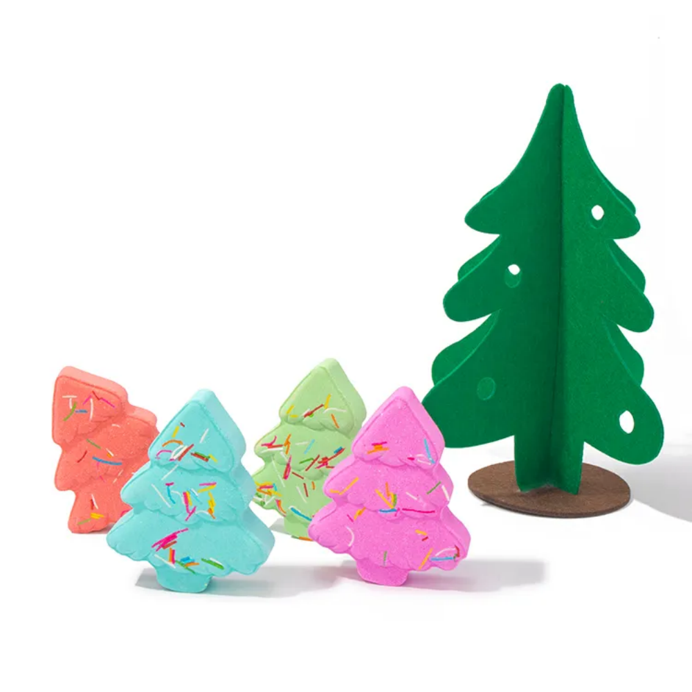 Bath Salt Ball Christmas Tree Shape Bath Bomb Gift Set