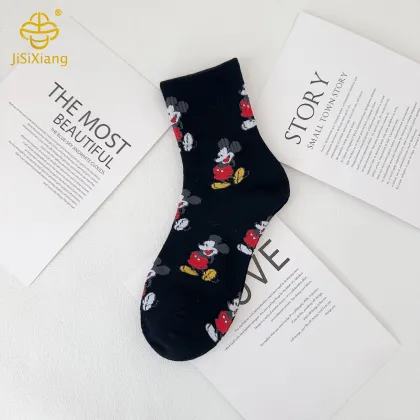 Korean cartoon Mickey Mouse mid socks trendy socks