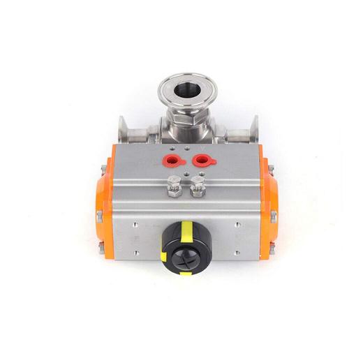 Pneumatic Ball Valve Actuator Sanitary Valves And Fittings Pneumatic Actuated Tri-Clamp Ball Valve Supplier