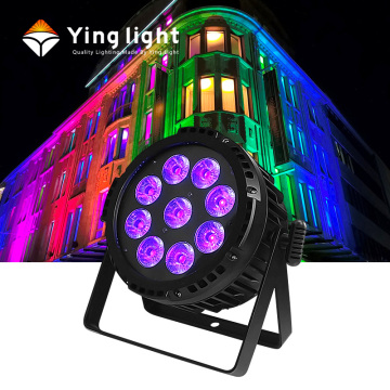 IP65 Waterproof 6in1 RGBWA UV LED Par Light - Battery Powered Wireless Outdoor Uplight