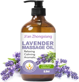 Private Label Massage Oil With Rose Lavender For Moisturizing Skin Relax Contain Carrier oil Jojoba Almond