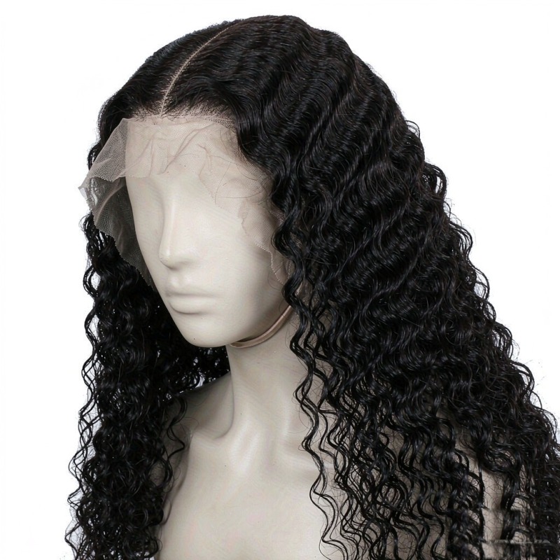 Curly Human Hair Lace Closure Wig