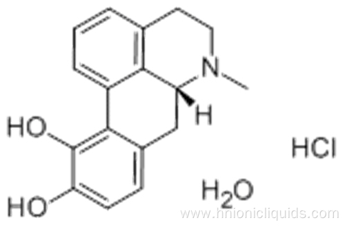 4H-Dibenzo[de,g]quinoline-10,11-diol,5,6,6a,7-tetrahydro-6-methyl-, hydrochloride, hydrate (2:2:1),( 57195826,6aR) CAS 41372-20-7