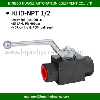 Hydraulic Full Port Steel/stainless China 2-way Ball Valve High Pressure 5800psi 