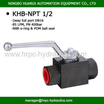 Hydraulic Full Port Steel/stainless China 2-way Ball Valve High Pressure 5800psi 