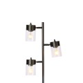 Black living room led three-head floor lamp