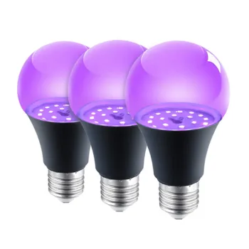 2024 Black Light Bulbs: A19 LED UV Luminaries for Halloween Party and Body Art Illumination