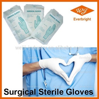 AQL1.5 Disposable Sterile Surgical Latex gloves