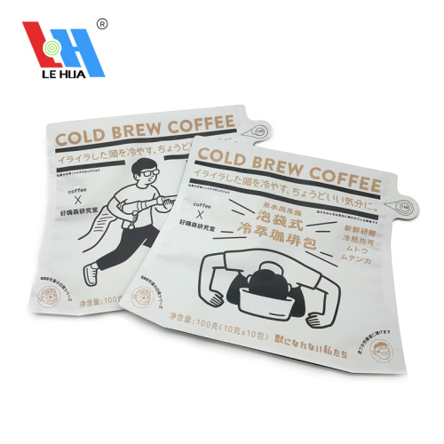 Shaped Stand Up Coffee Packaging Bags With Zipper