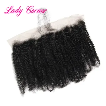 Afro kinky puff style virgin Eurasian lace frontal closure